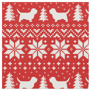 Petit Basset Griffon Vendeen Christmas PBGV Dogs Fabric