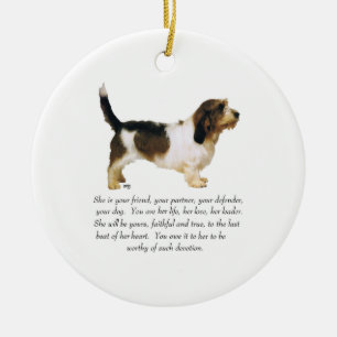 Petit Basset Griffon Vendeen Female Ceramic Ornament