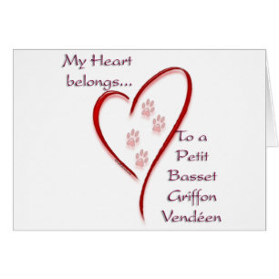 Petit Basset Griffon Vendéen Heart Belongs Cards