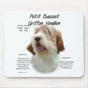 Petit Basset Griffon Vendeen History Design Mouse Pad