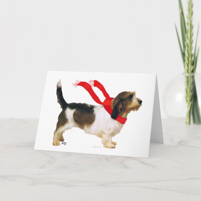 Petit Basset Griffon Vendeen Holiday Card (Front)