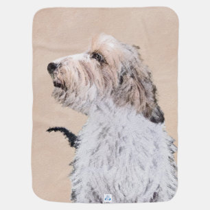 Petit Basset Griffon Vendéen Painting - Dog Art Baby Blanket