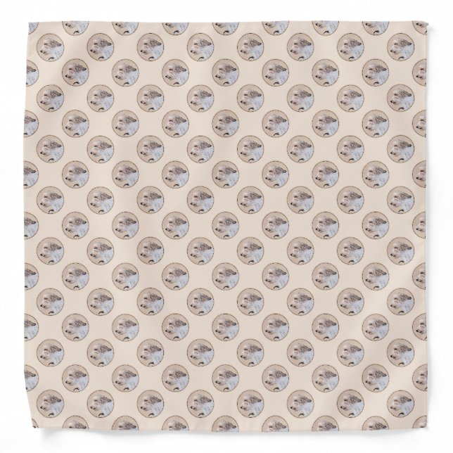 Petit Basset Griffon Vendéen Painting - Dog Art Bandana (Front)
