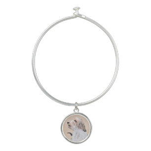 Petit Basset Griffon Vendéen Painting - Dog Art Bangle Bracelet