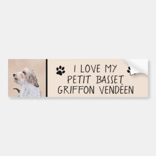 Petit Basset Griffon Vendéen Painting - Dog Art Bumper Sticker