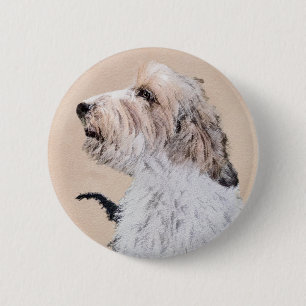 Petit Basset Griffon Vendéen Painting - Dog Art Button
