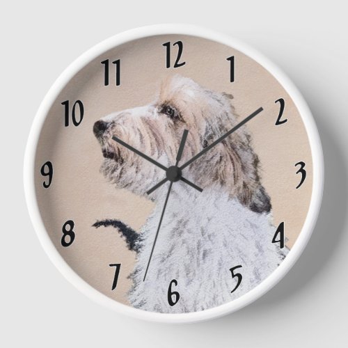 Petit Basset Griffon Venden Painting _ Dog Art Clock