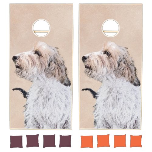 Petit Basset Griffon Venden Painting _ Dog Art Cornhole Set