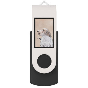 Petit Basset Griffon Vendéen Painting - Dog Art Flash Drive