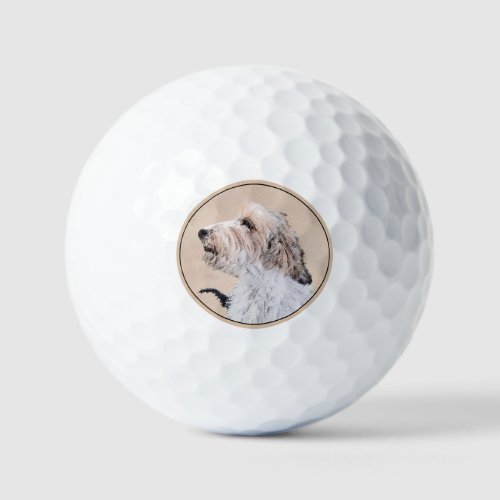 Petit Basset Griffon Venden Painting _ Dog Art Golf Balls
