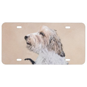 Petit Basset Griffon Vendéen Painting - Dog Art License Plate