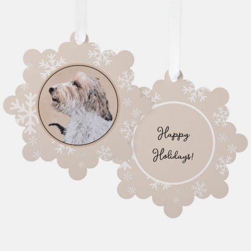 Petit Basset Griffon Venden Painting _ Dog Art Ornament Card