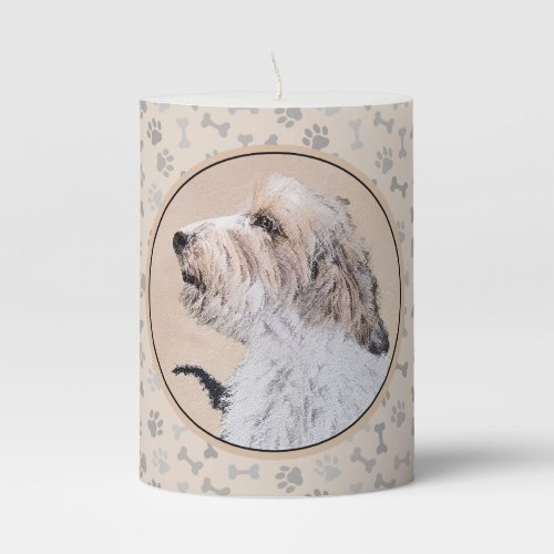 Petit Basset Griffon Venden Painting _ Dog Art Pillar Candle