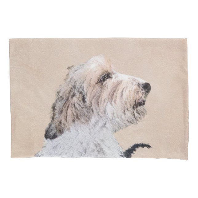 Petit Basset Griffon Vendéen Painting - Dog Art Pillow Case (Front)
