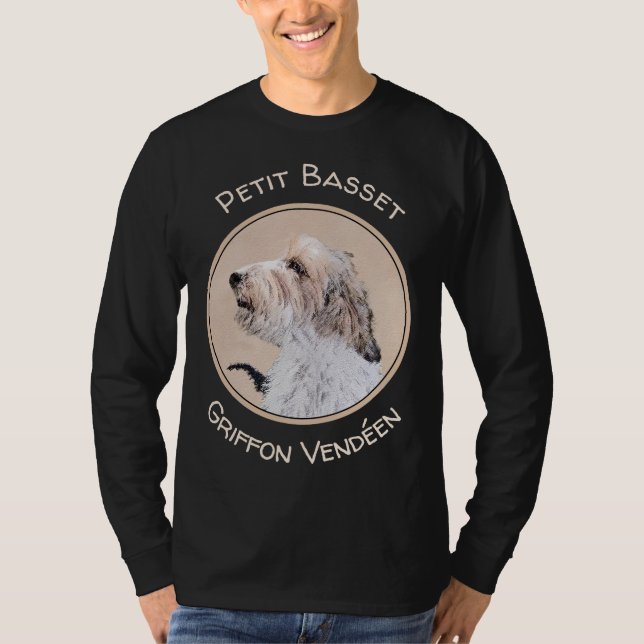 Petit Basset Griffon Vendéen Painting - Dog Art T-Shirt (Front)