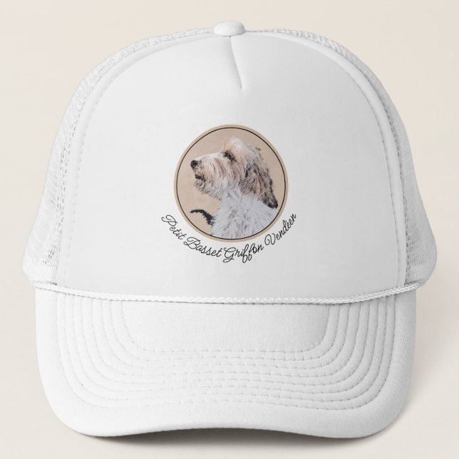 Petit Basset Griffon Vendéen Painting - Dog Art Trucker Hat (Front)