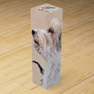 Petit Basset Griffon Vendéen Painting - Dog Art Wine Box