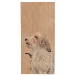Petit Basset Griffon Vendéen Painting - Dog Art Wood Flash Drive