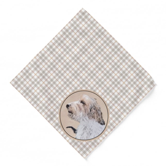 Petit Basset Griffon Vendéen Painting PBGV Dog Art Bandana (Front)