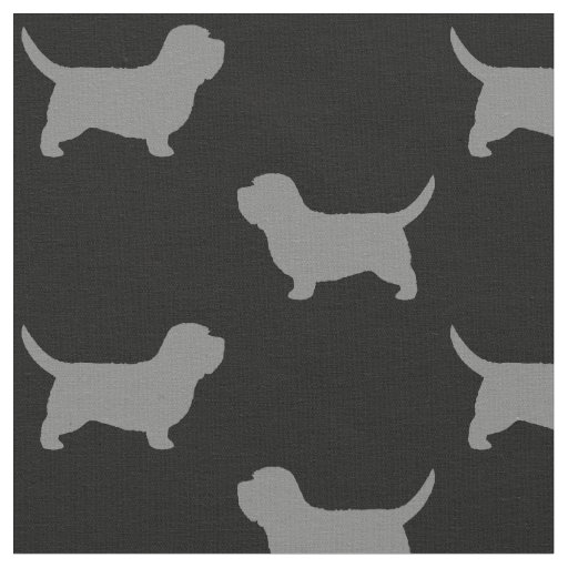 Petit Basset Griffon Vendeen PBGV Dog Silhouettes Fabric