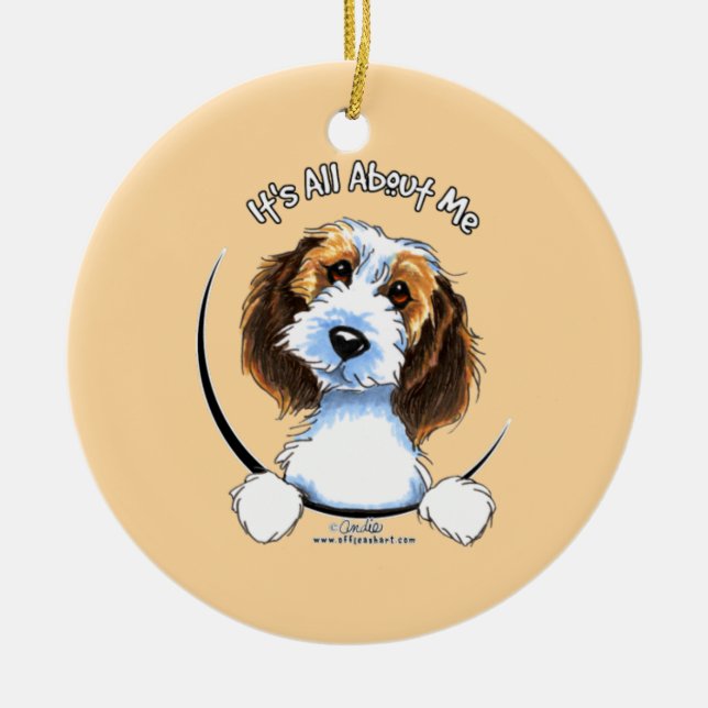 Petit Basset Griffon Vendeen PBGV IAAM Ceramic Ornament (Front)