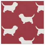 Petit Basset Griffon Vendeen PBGV Silhouettes Red Fabric