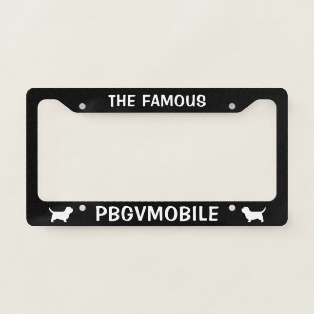 Petit Basset Griffon Vendeen PBGVmobile PBGV License Plate Frame (Front)
