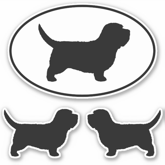 Petit Basset Griffon Vendeen Silhouettes Stickers (Front)