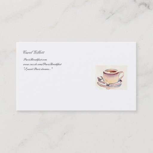 Customizable Petit Dejeuner Biz card Business Card Template