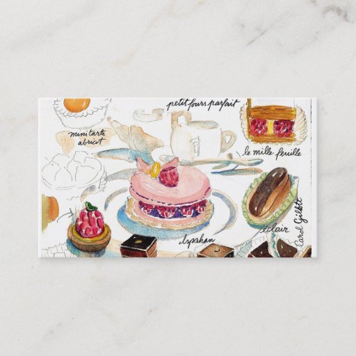 Customizable Petit Four Etude Business Card Template