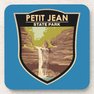 Petit Jean State Park Arkansas Vintage Beverage Coaster