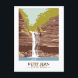Petit Jean State Park Arkansas Vintage Postcard<br><div class="desc">Petit Jean State Park artwork design. The state park is located atop Petit Jean Mountain adjacent to the Arkansas River in the area between the Ouachita Mountains and Ozark Plateaus.</div>