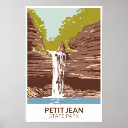 Petit Jean State Park Arkansas Vintage  Poster