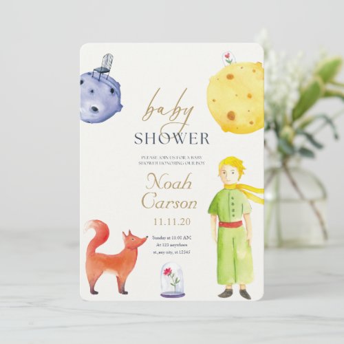 Petit Prince Little Prince Baby Shower Invitation