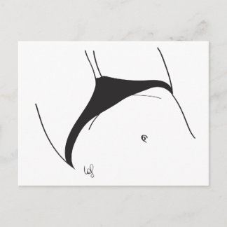 Petit slip noir postcard