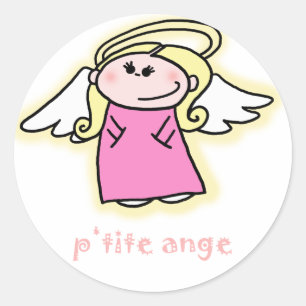 Petite Ange (little angel in French) Classic Round Sticker