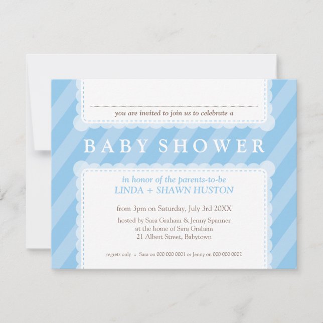 PETITE BABY SHOWER INVITES :: rain drops 7L (Front)
