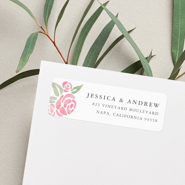 Petite Bouquet Return Address Labels | Blush (Creator Uploaded)