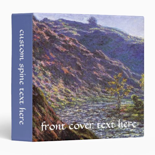 Petite Creuse Sunlight by Claude Monet 3 Ring Binder