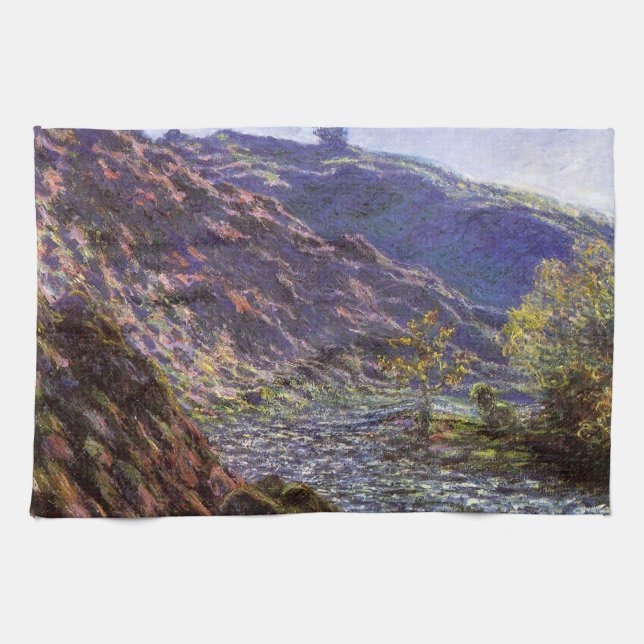 Petite Creuse, Sunlight by Claude Monet Kitchen Towel (Horizontal)