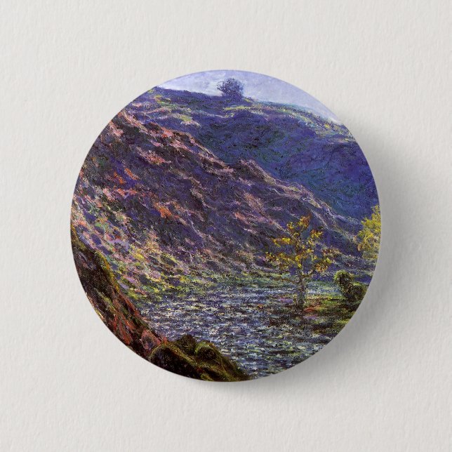 Petite Creuse, Sunlight by Claude Monet Pinback Button (Front)