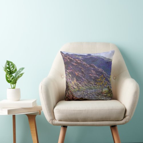 Petite Creuse Sunlight by Claude Monet Throw Pillow
