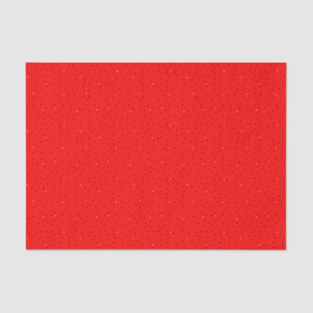 Petite Dots on Red Tissue Paper (Front)