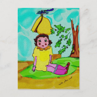 petite fille histoire postcard