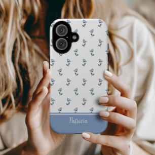 Petite Fleur Blue Flower MagSafe Tough iPhone 17 Case