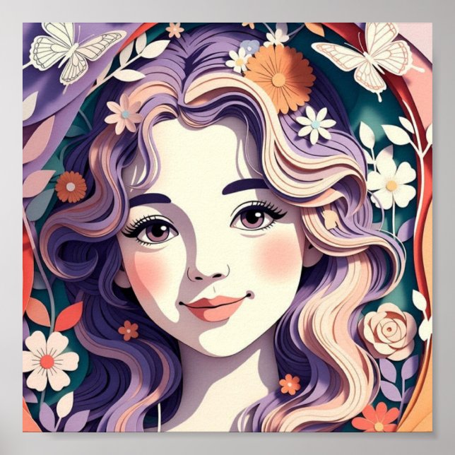 Petite Floral Dream Girl Poster (Front)