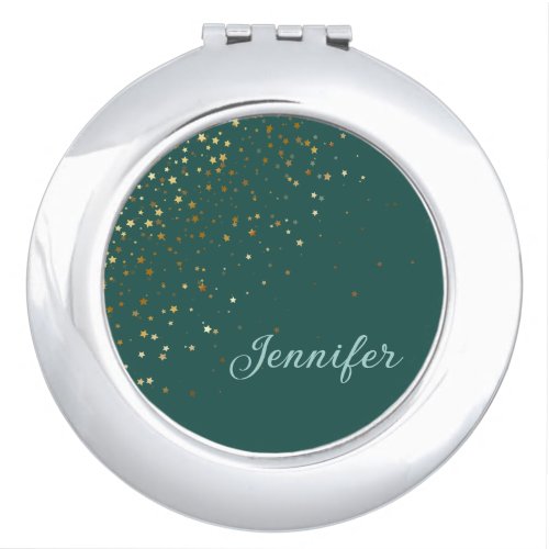 Petite Golden Stars Compact Mirror