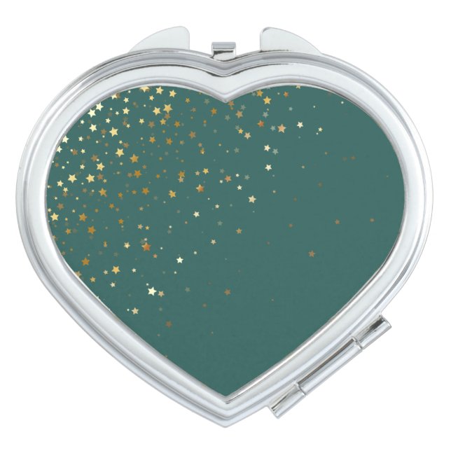 Petite Golden Stars Compact Mirror (Front)