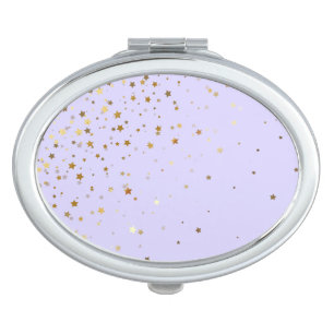Petite Golden Stars Compact Mirror