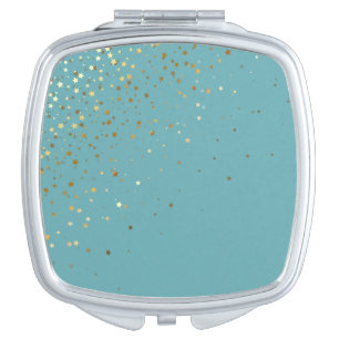 Petite Golden Stars Compact Mirror